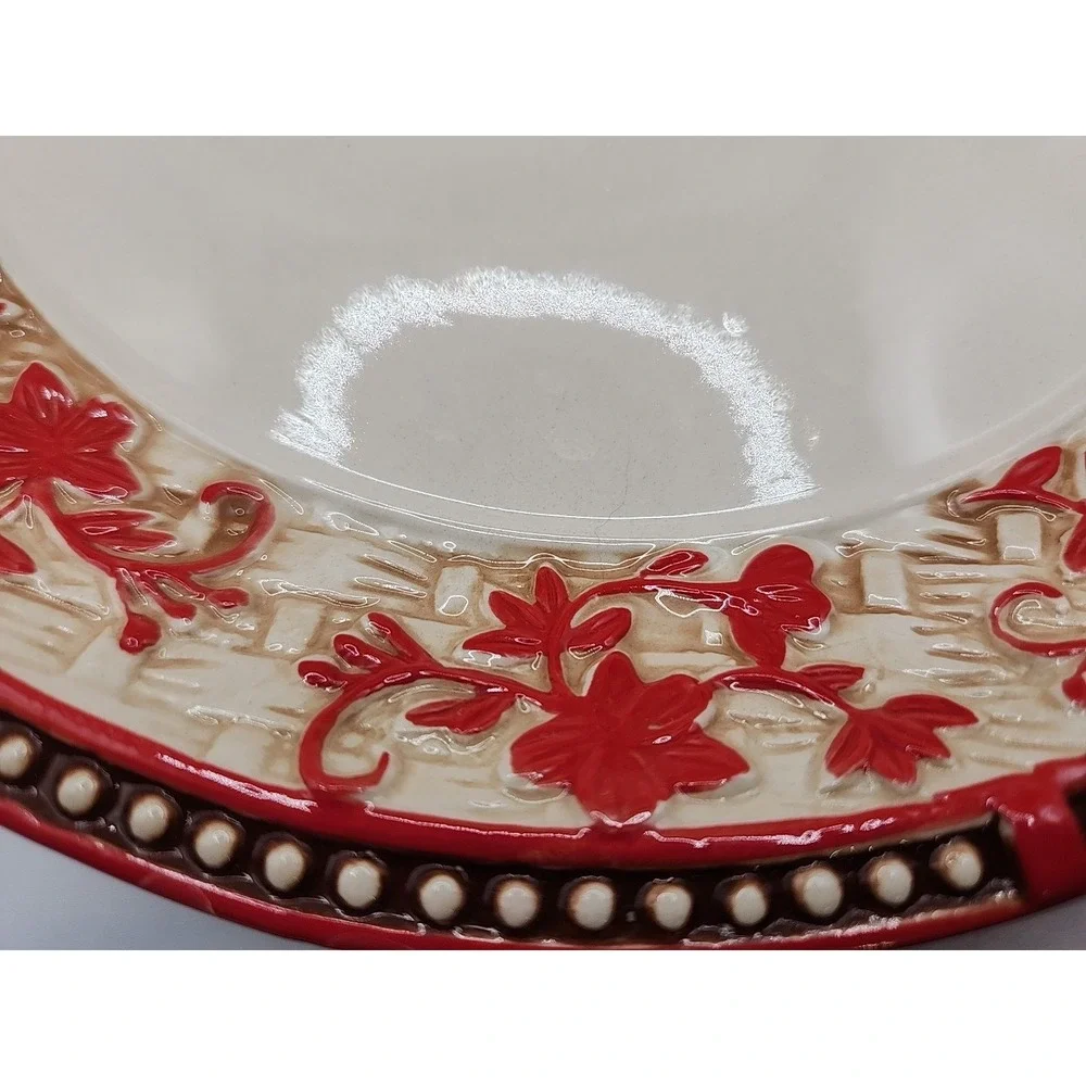 Temptations Floral Lace Dinner Plates -basket Weave PPP-HDL-956130